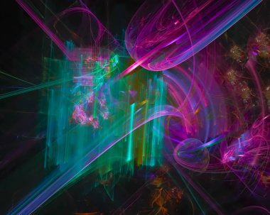 Soyut Dijital fraktal, güzel arka plan, disko