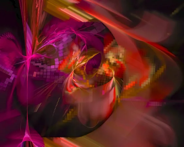 Fractal Digital Abstract Design Fantasia Disco — Fotografia de Stock