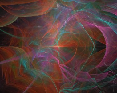 Soyut Dijital fraktal, fantezi tasarım, parti