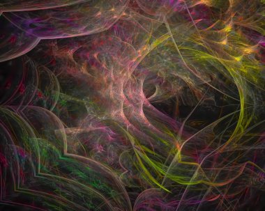 Soyut Dijital fraktal, fantezi tasarım, parti