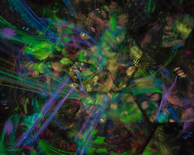 Soyut Dijital fraktal, fantezi tasarım, disko