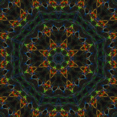 Soyut Dijital kaleydoskop mandala