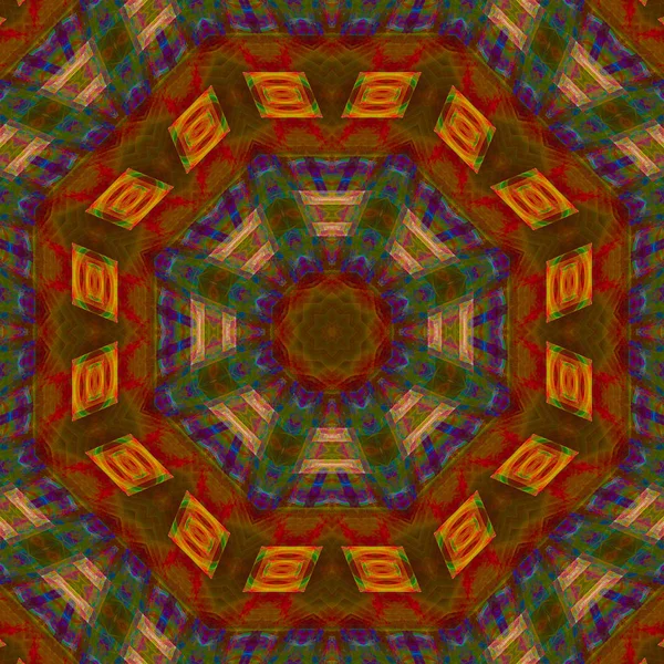 Mandala Caleidoscopio Digital Abstracto —  Fotos de Stock