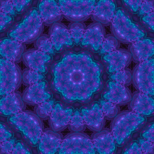 Abstraktní Digitální Kaleidoskop Mandala — Stock fotografie