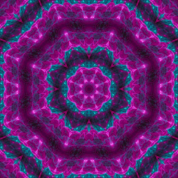 Abstraktní Digitální Kaleidoskop Mandala — Stock fotografie