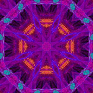 Soyut Dijital kaleydoskop mandala stil, tasarım enerji