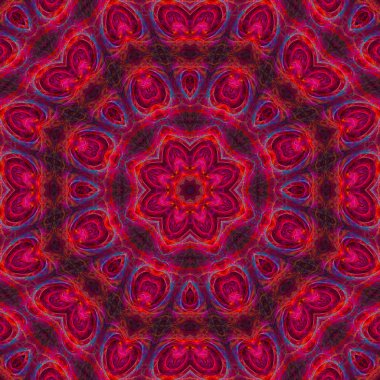 Soyut Dijital kaleydoskop mandala stil, tasarım enerji