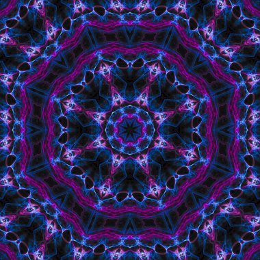 Soyut Dijital kaleydoskop mandala stil, tasarım enerji