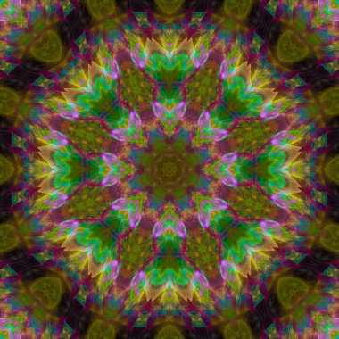 Soyut Dijital kaleydoskop mandala stil, tasarım enerji