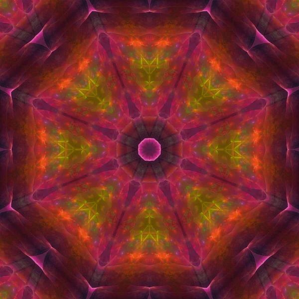 Abstrato Digital Caleidoscópio Mandala Estilo Energia Design — Fotografia de Stock