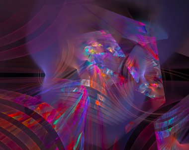 Soyut Dijital fraktal, fantezi tasarım, disko