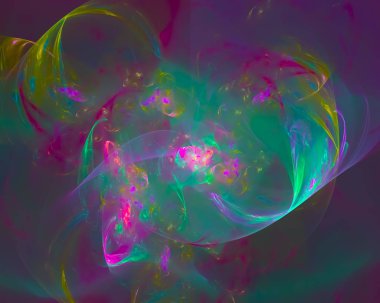 Soyut Dijital fraktal, fantezi tasarım, disko