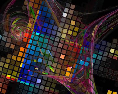 Soyut Dijital fraktal, bilgisayar tasarım