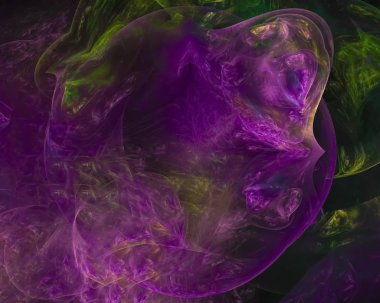 Soyut Dijital fraktal, fantezi tasarım kaos, şekil, gece