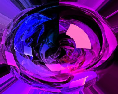 Soyut Dijital fraktal modern, 