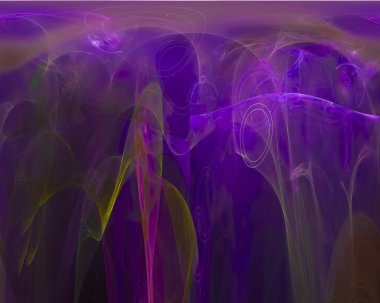 Soyut Dijital fraktal, fantezi tasarım kaos, şekil, gece