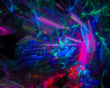 soyut dijital fraktal, fantezi tasarım kozmik