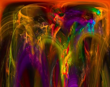 soyut dijital fraktal, fantezi tasarım kozmik