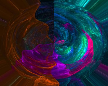 soyut dijital fraktal, fantezi desig