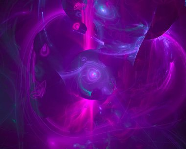 soyut dijital fraktal fantezi tasarımı