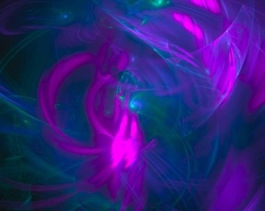 soyut dijital fraktal fantezi tasarımı