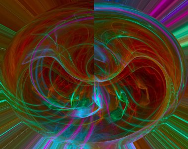 soyut dijital fraktal fantezi tasarımı