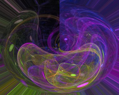 soyut dijital fraktal fantezi tasarım hayal