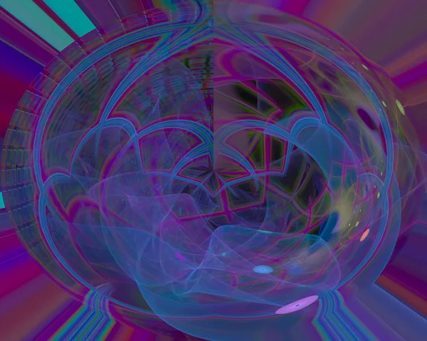 Abstracte Digitale Fractal Fantasie Ontwerp Verbeelding — Stockfoto