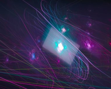 soyut dijital fraktal fantezi tasarımı