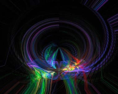 soyut dijital fraktal fantezi tasarımı 