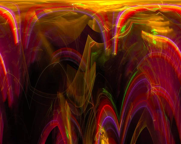 Abstracte Digitale Fractal Fantasie Ontwerp Verbeelding — Stockfoto