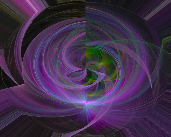 Abstract digital fractal, fantasy design render, motion, swirl