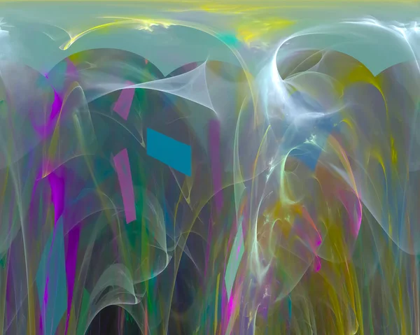 Abstrait Digital Fractal Fantasy Design Render Motion Swirl — Photo