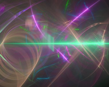 Soyut Dijital fraktal, fantezi tasarım dekoratif, kart, eğrisi