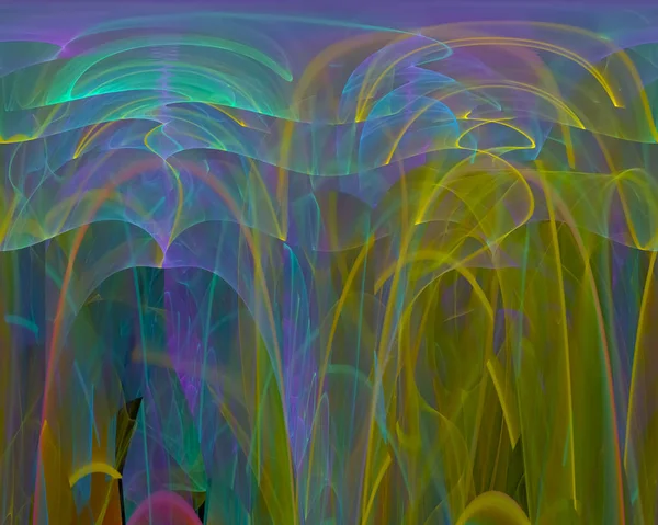 Fractal Digital Abstracto Diseño Fantasía Brillante Llama Flujo —  Fotos de Stock