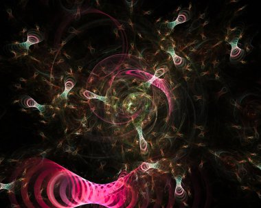 Dijital fraktal yaratıcı, sanatsal, zerafet, dinamik soyut