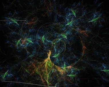 Dijital fraktal yaratıcı, sanatsal, zerafet, dinamik soyut