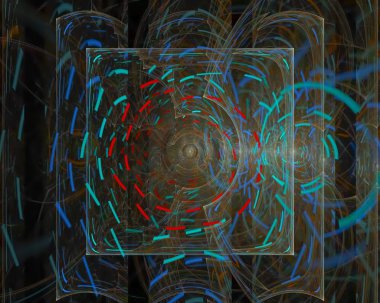 soyut dijital fraktal, fantezi tasarım dinamik yaratıcılık