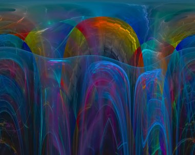 soyut dijital fraktal, fantezi tasarım render, hareket, girdap