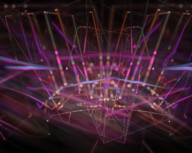 Soyut Dijital fraktal, fantezi designrender, hareket, girdap