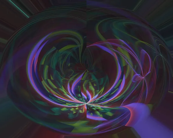 Abstrait Digital Fractal Fantasy Designrender Motion Swirl — Photo