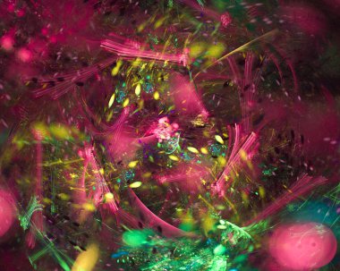 Soyut Dijital fraktal, fantezi tasarım hayal süsleme