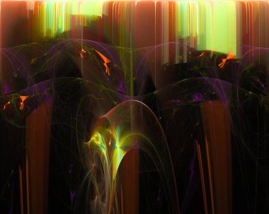 Soyut Dijital fraktal, fantezi tasarım hayal süsleme