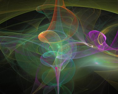 dijital soyut fraktal fantezi tasarımı