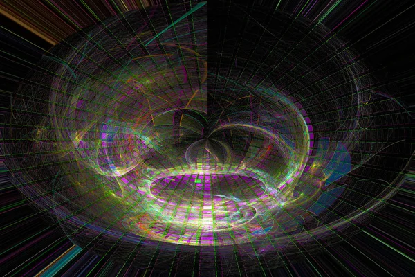 Fantasie Fraktal Raum Hintergrund Energie Abstrakt Design Illustration — Stockfoto