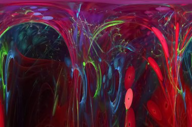 soyut dijital fraktal fantezi tasarım sihirli dinamik