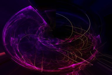 soyut dijital fraktal fantezi tasarım sıçrama, ışıltı