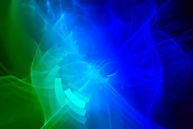 soyut dijital fraktal fantezi tasarım sıçrama, ışıltı