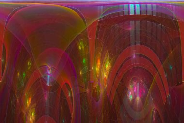 soyut dijital fraktal fantezi tasarımı