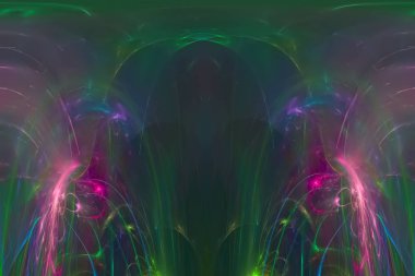 soyut dijital fraktal fantezi tasarımı